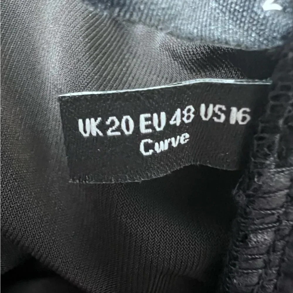 ASOS DESIGN Curve jersey leather-look jogger Size 16 - Picture 9 of 11